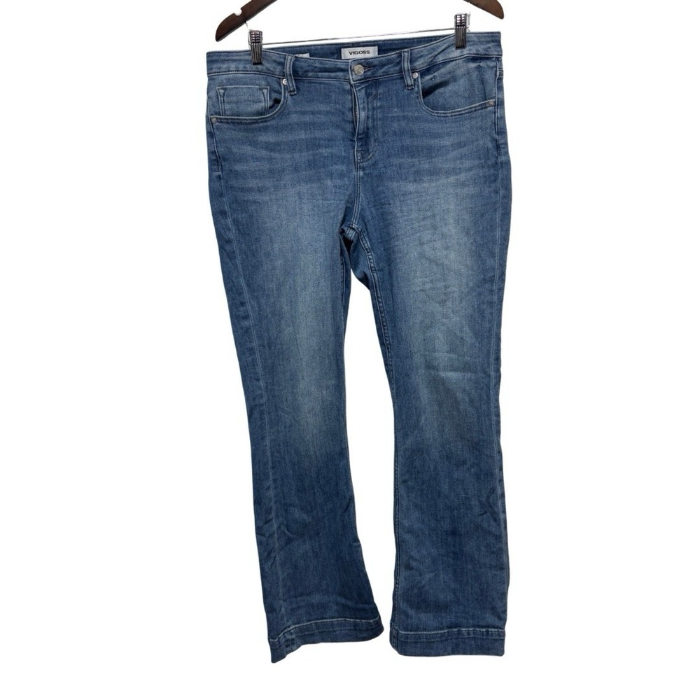 Vigoss Jeans Womens 32 Jagger Boot Cut Distressed Mid Rise Stretch Denim
